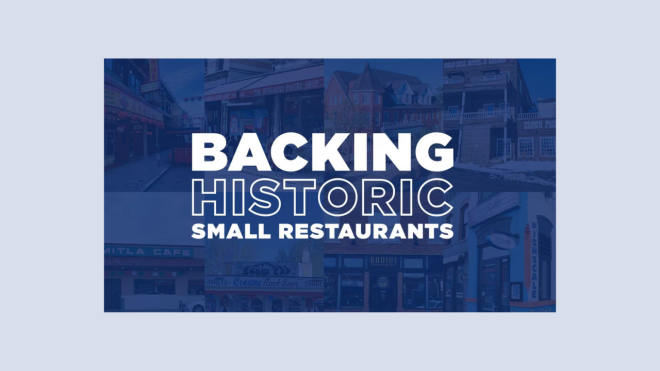 American Express has grants available for historic restaurants in the US.